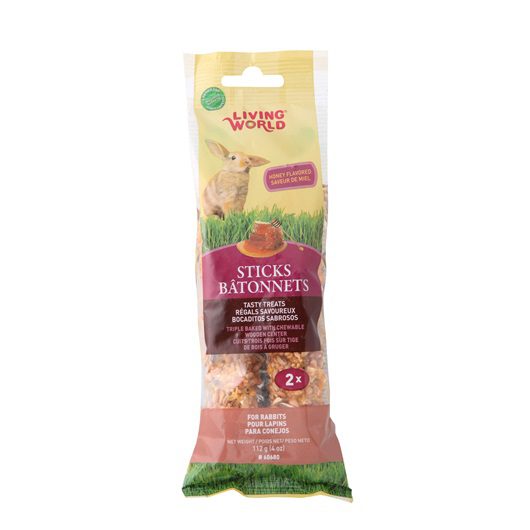 Bâtonnets Living World pour lapins, saveur de miel