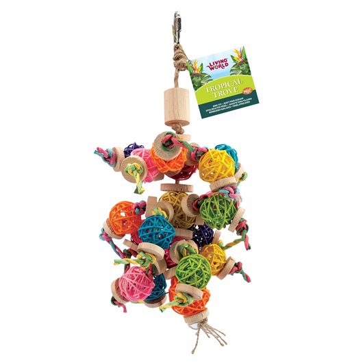 Living World Tropical Trove Wicker Ball Forage Mobile for Birds