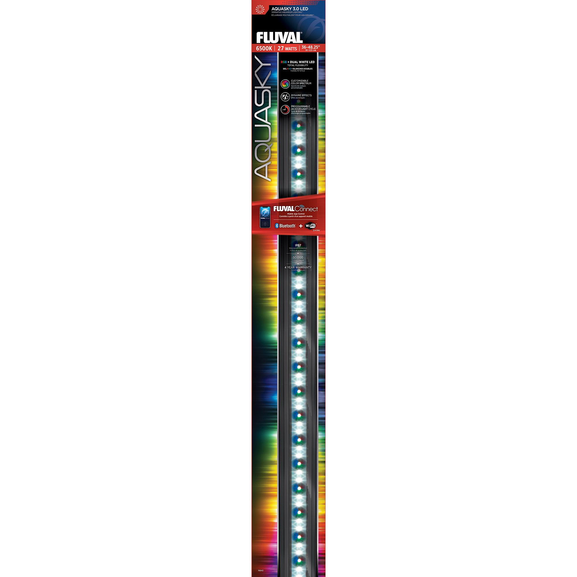Rampe d’éclairage à DEL Aquasky 3.0 Fluval, 27 W, 91-123 cm (36-48 po)