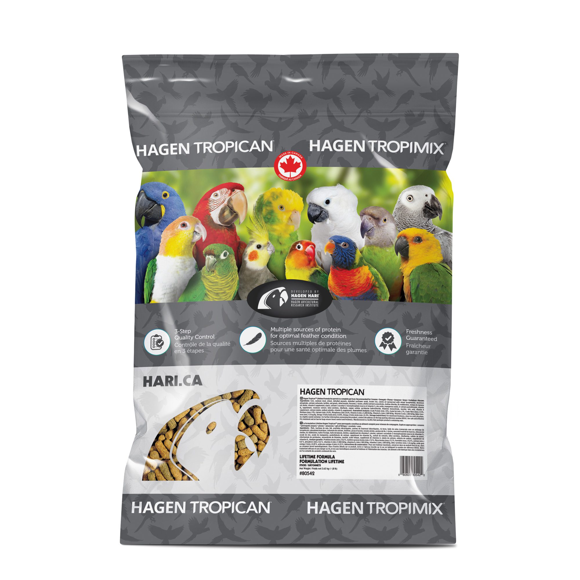 Tropican Lifetime Formula Sticks for Parrots - 3.63 kg (8 lb)