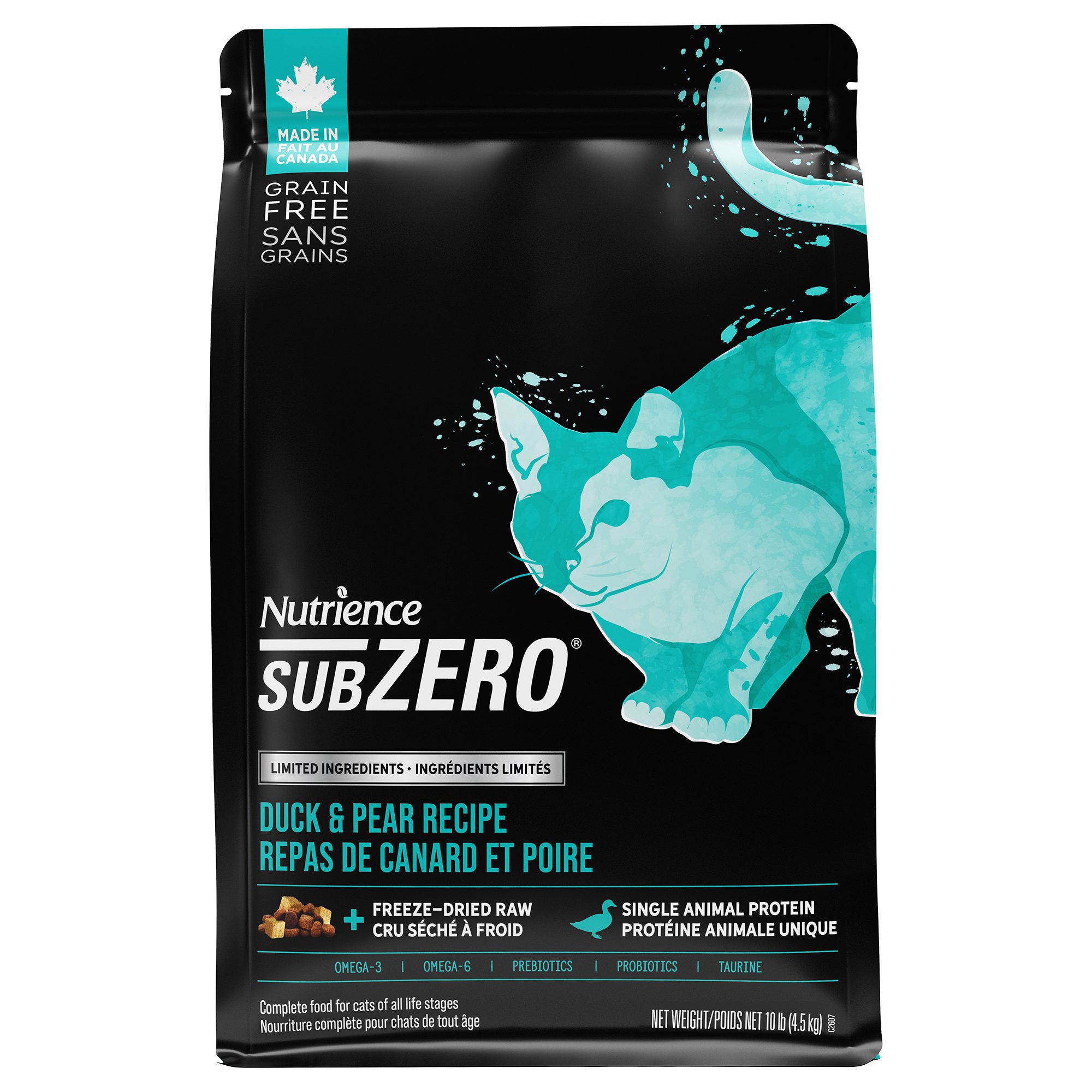 Nutrience SubZero Limited Ingredient Cat Food - Duck and Pear Recipe - 4.5 kg