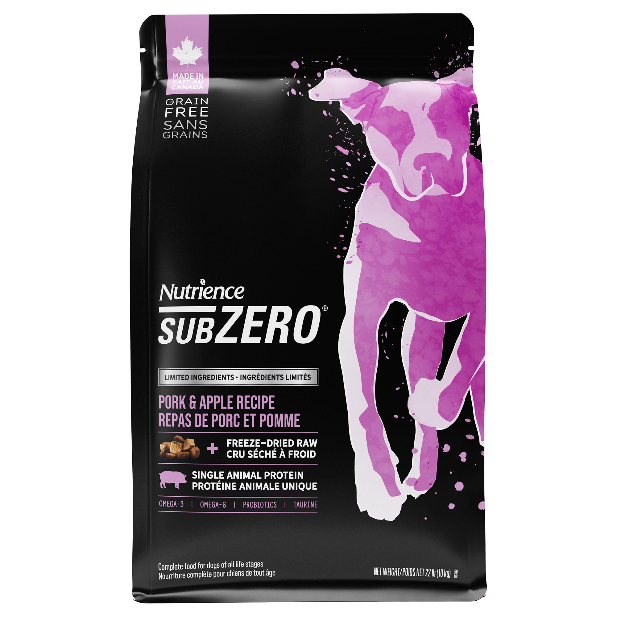 Nutrience SubZero Limited Ingredient Dog Food - Pork and Apple Recipe - 10 kg