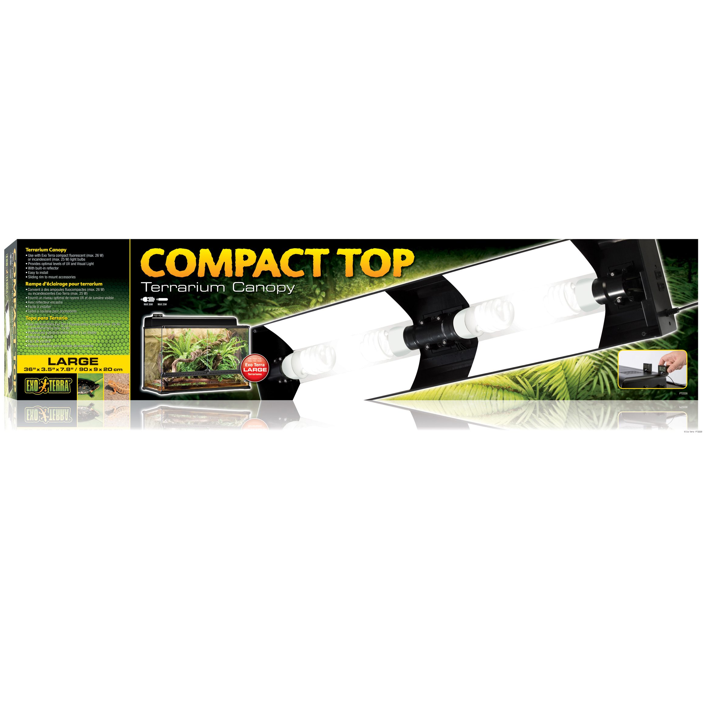 Exo Terra Compact Top - 90 x 9 x 20 cm (36in x 3.5in x 7.8in)